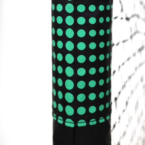 Metalowa bramka piłkarska z siatką treningowa do gry w piłkę nożną 180x120x60 cm czarno-zielona