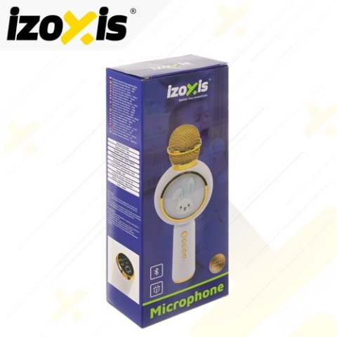 Mikrofon karaoke bezprzewodowy biały Izoxis 27047