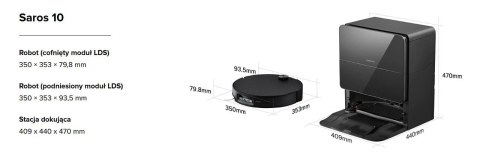 Robot sprzątający Roborock Saros 10 (czarny)