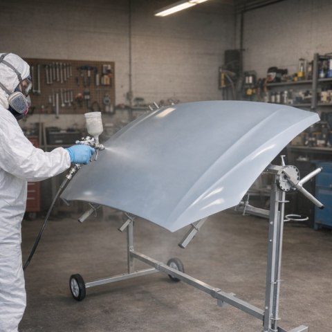 Stojak lakierniczy obrotowy samochodowy 6 ramienny regulowany 220 cm