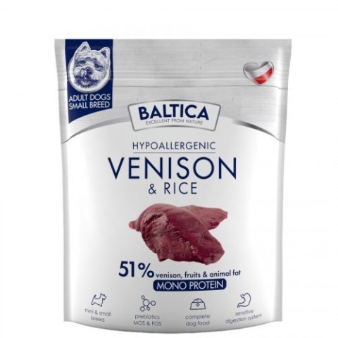 BALTICA NUTRACEUTIC Hypoallergenic Venison & rice XS / S 1kg
