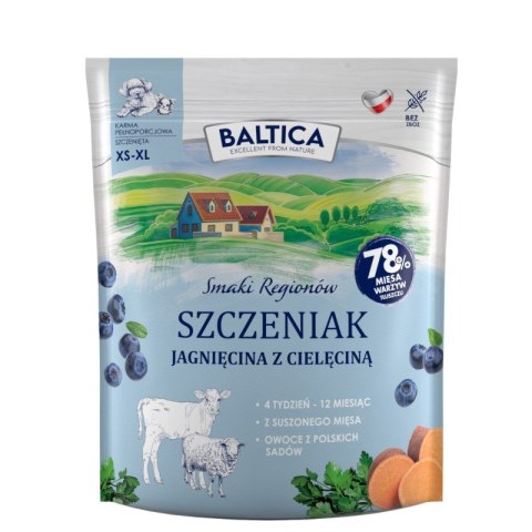BALTICA SMAKI REGIONÓW Szczeniak Jagnięcina z cielęciną S / L / XL 1kg