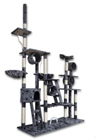 Ciemnoszary Drapak XXL dla kocich rodzin kotów Drzewko dla kota sizalowe