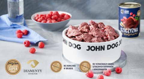 John Dog BERRY Adult dziczyzna z malinami 400g