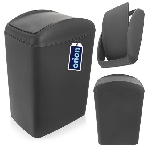 Kosz na Śmieci Plastikowy Szary 10 L ORION Wytrzymały i Pojemny