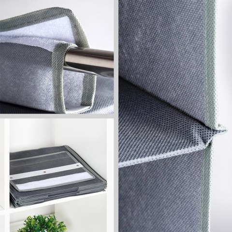 Organizer Wiszący do Szafy 6 Półek 30 x 30 x 120 cm STORAGE SOLUTIONS Szary
