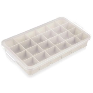 Forma do Kostek Lodu ORION z Pokrywką Silikonowa Beżowa 24 szt.