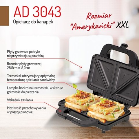AD 3043 Opiekacz do kanapek_ Rozmiar USA XXL