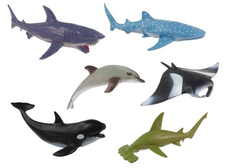 ND24_13195 Zwierzęta Morskie Ryby Zestaw Figurki Akcesoria 24 szt. 5905323213975