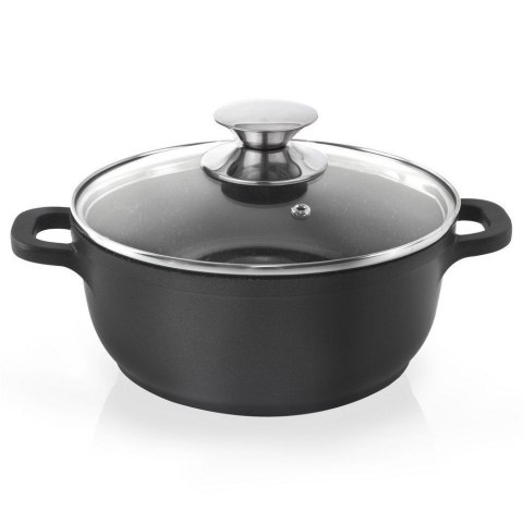 Garnek Granitowy ze Szklaną Pokrywką Grande 24 cm 4 L