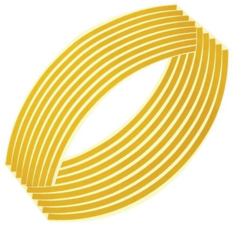 AG555D Naklejki odblaskowe na koła yellow
