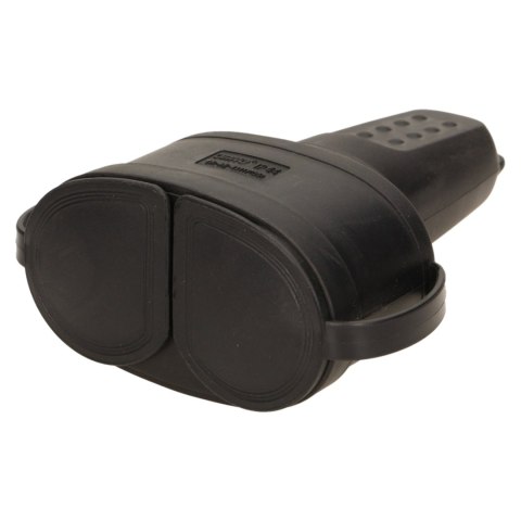 Hermetyczne, podwójne gniazdo gumowe 2P+Z, IP44, wersja schuko