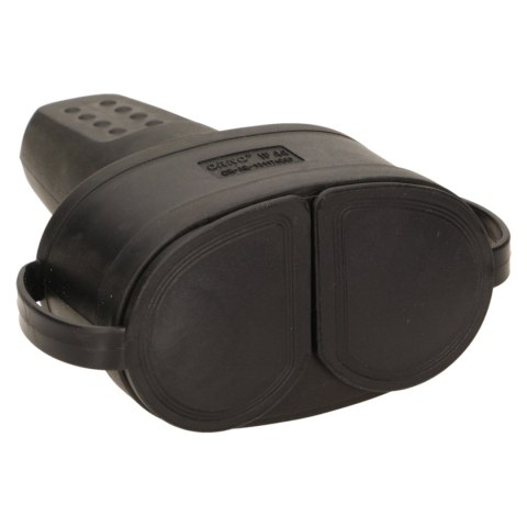 Hermetyczne, podwójne gniazdo gumowe 2P+Z, IP44, wersja schuko