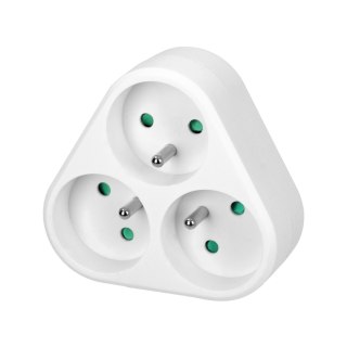 Rozgałęźnik 3x2P+Z, biały