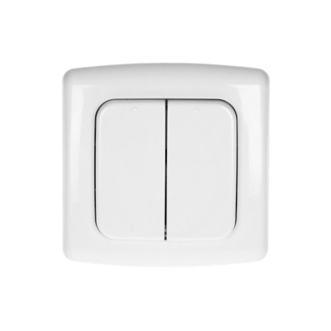 Włącznik podwójny natynkowy, do zdalnego sterowania włącznikami podtynkowymi i gniazdami,z nadajnikiem radiowym, ORNO Smart Home