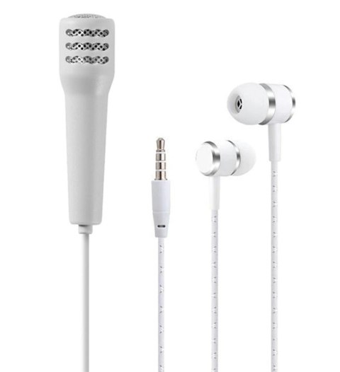 AG100C Mini mikrofon do telefonu silver