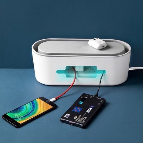 AG381F Organizer na kable listwy biały