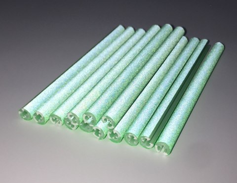 AG402A Odblask. rurki na szprychy green