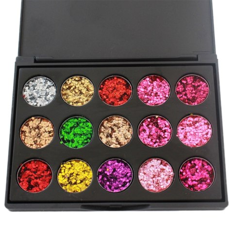 AG861 Paleta cieni 15 kol. brokat