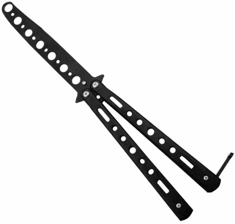 AG530D Nóż motylkowy treningowy czarny