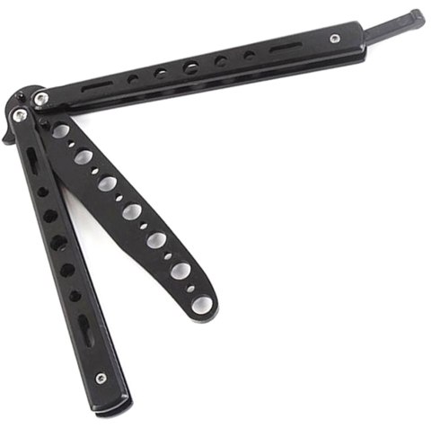 AG530D Nóż motylkowy treningowy czarny