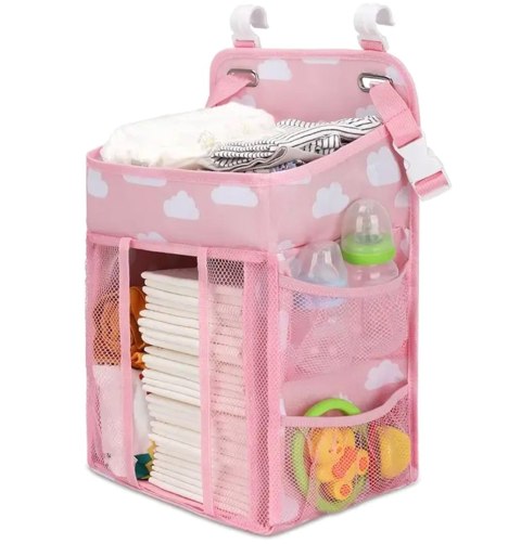 AG637C Organizer do łóżeczka różowy