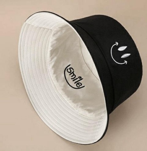 BQ46C Kapelusz czapka dwustronna b/w