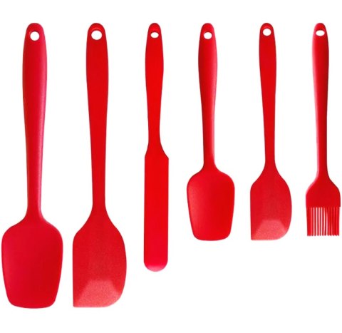 DA144 Przybory kuchenne zestaw 6el czerwony