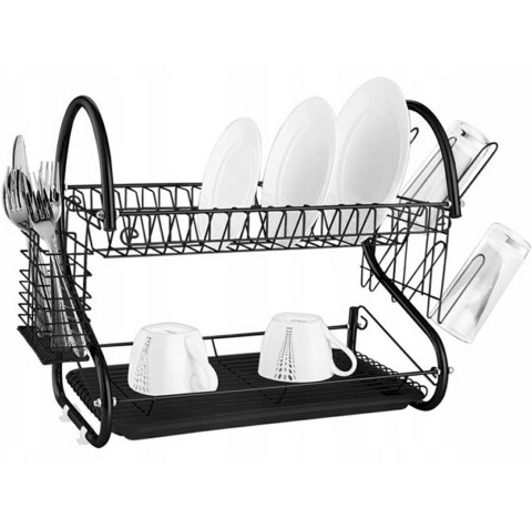 AG373E Suszarka do naczyń 2 poziomy black