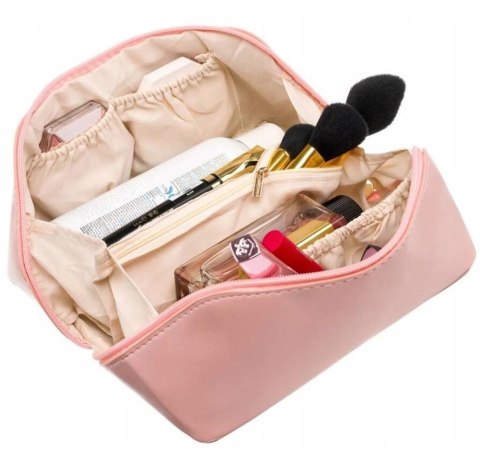 BQ71A Rozkładana kosmetyczka organizer różowa