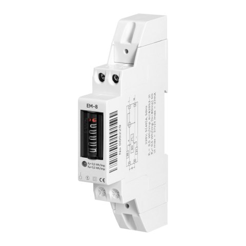 1-fazowy analogowy wskaźnik zużycia energii elektrycznej, 40A, 1 moduł, DIN TH-35mm