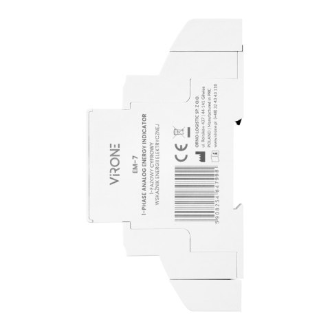 1-fazowy cyfrowy wskaźnik zużycia energii elektrycznej, 40A, 1 moduł, DIN TH-35mm