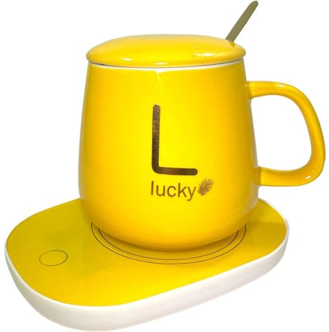 DA27D Ele. podgrzewacz do kubka żółty + kubek