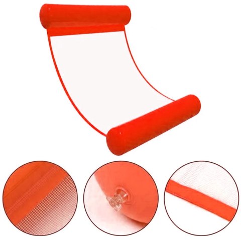 DA164A Dmuchany materac leżak do wody czerwony