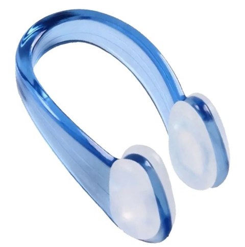 DA383 Klips na nos do pływania transparentny biały