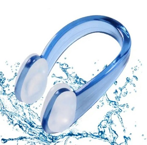 DA383 Klips na nos do pływania transparentny biały