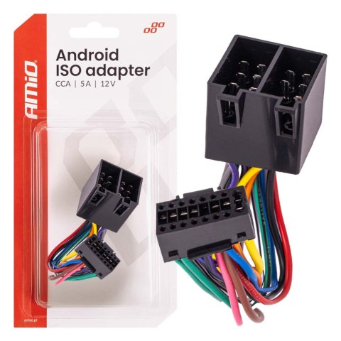 Adapter radiowy android iso cca 5a 12v amio-04442