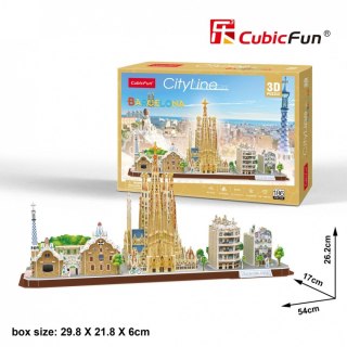 Puzzle 3d city line barcelona