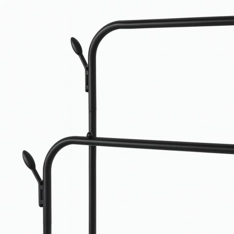 DA565A Podwójny wieszak na ubrania czarny