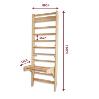 Drabinka gimnastyczna 220 cm + drążek