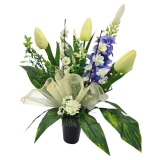 BUKIET WKŁAD DO WAZONU KWIATY NA CMENTARZ GRÓB POMNIK WZÓR WIOSENNY