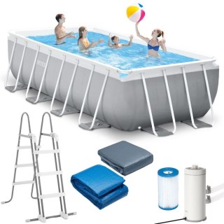 Basen ogrodowy stelażowy Prism Frame Rectangular 488x244x107 cm INTEX 26792 NP