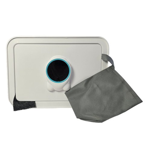 Biały sejf biurowy domowy na kod i klucz elektroniczny skarbonka