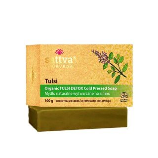 MYDŁO NATURALNE TULSI ECO 100 g - SATTVA (AYURVEDA)