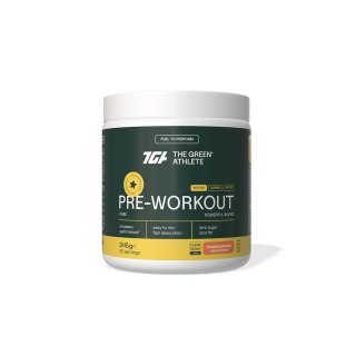 PRE-WORKOUT O SMAKU POMARAŃCZY I MANGO BEZGLUTENOWA 345 g - THE GREEN ATHLETE