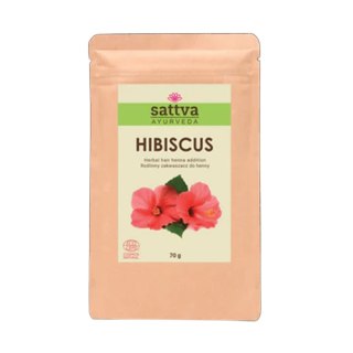 ZAKWASZACZ ROŚLINNY DO HENNY HIBISKUS ECO 70 g - SATTVA (AYURVEDA)