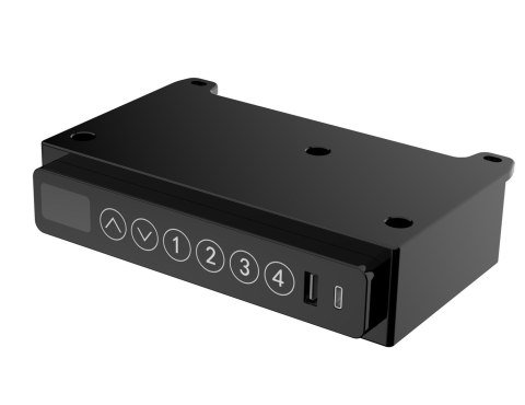 Activejet Biurko z elektryczną regulacją wysokości ET119W-C czarny/orzech. Wymiar blatu 140 x 70 cm.