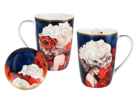 Kubek z sitkiem i przykrywką - L. Lozano, Lady`s Floral Symphony (CARMANI)