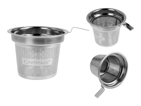 Kubek z sitkiem i przykrywką - L. Lozano, Łąka kwietna z rumiankiem (CARMANI)