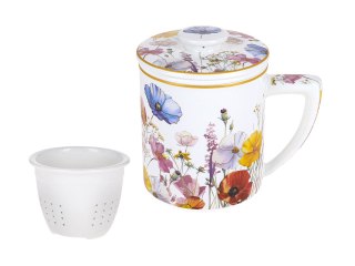 Kubek z zaparzaczem i przykrywką - L. Lozano, Lady`s Floral Symphony (CARMANI)